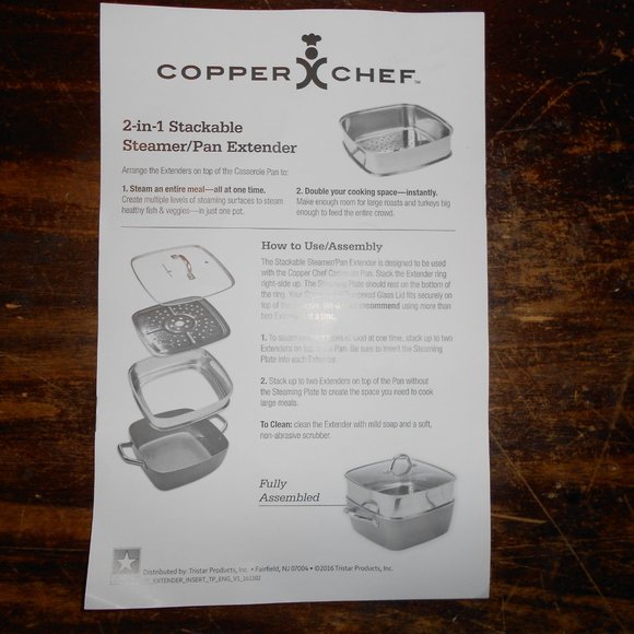 1 COPPER CHEF  2-in-1 Stackable Steamer pan extent - Picture 5 of 5